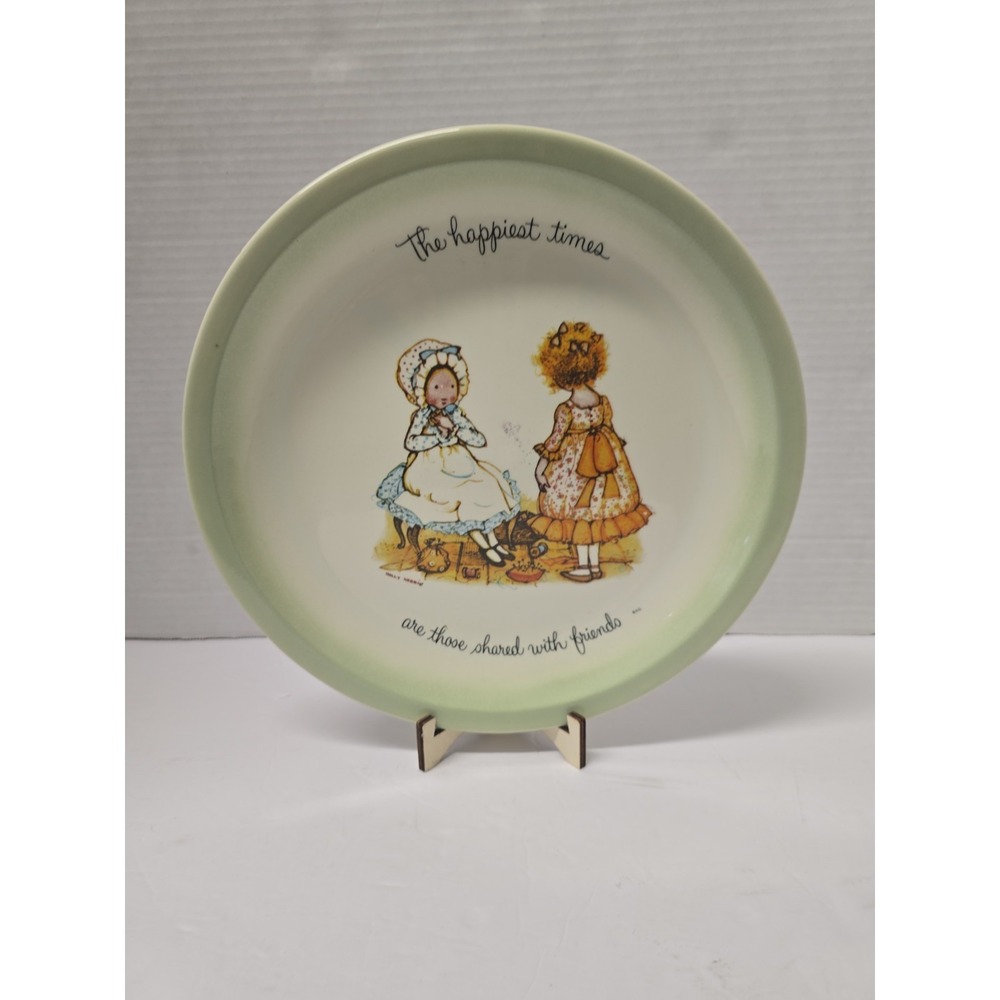 Vintage 1970's Holly Hobbie The Happiest Times Are W/ Friends Decorative Plate